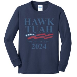 Hawk Tush Spit On That Thang Presidential Candidate Parody Kids Long Sleeve Shirt