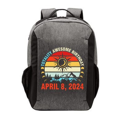 Happy Totality Solar Eclipse Awesome Birthday April 8 2024 Vector Backpack