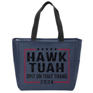 Hawk Tush Spit On That Thang Hawk Tuah Zip Tote Bag