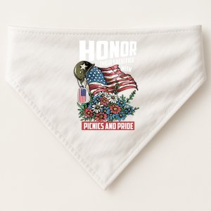 Honor Their Sacrifice With Picnic And Pride Memorial Day Usa Gift USA-Made Doggie Bandana