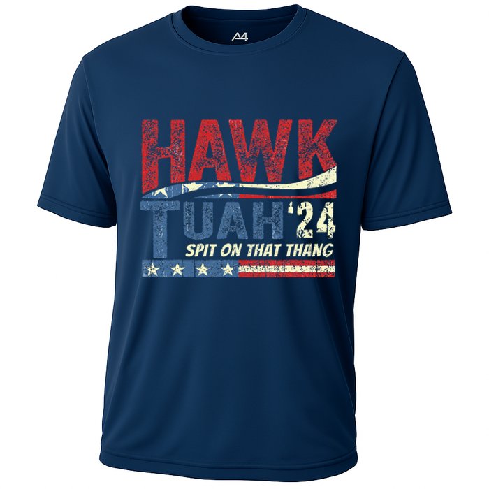 Hawk Tush Spit On That Thang Viral Election Parody Cooling Performance Crew T-Shirt