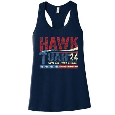 Hawk Tush Spit On That Thang Viral Election Parody Women's Racerback Tank