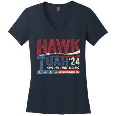 Hawk Tush Spit On That Thang Viral Election Parody Women's V-Neck T-Shirt