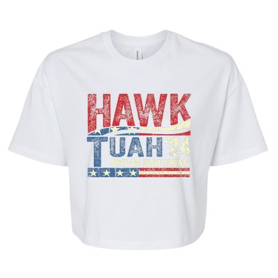 Hawk Tush Spit On That Thang Viral Election Parody Bella+Canvas Jersey Crop Tee