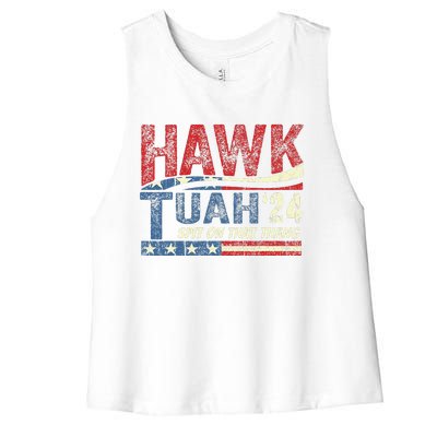 Hawk Tush Spit On That Thang Viral Election Parody Women's Racerback Cropped Tank