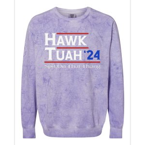 Hawk Tush Spit On That Thang Viral Election Parody Colorblast Crewneck Sweatshirt