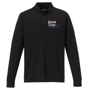 Hawk Tush Spit On That Thang Viral Election Parody Performance Long Sleeve Polo