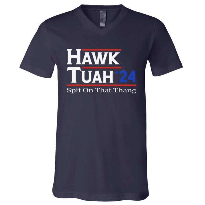 Hawk Tush Spit On That Thang Viral Election Parody V-Neck T-Shirt