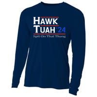 Hawk Tush Spit On That Thang Viral Election Parody Cooling Performance Long Sleeve Crew