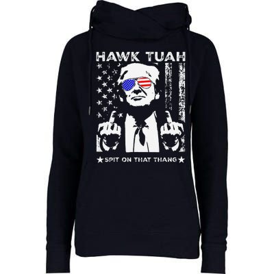 Hawk Tush Spit On That Thang Viral Election Parody Womens Funnel Neck Pullover Hood