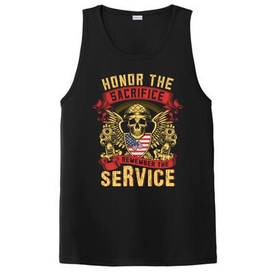 Honor The Sacrifice Remember The Service Proud Soldier Lover Gift PosiCharge Competitor Tank