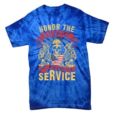 Honor The Sacrifice Remember The Service Proud Soldier Lover Gift Tie-Dye T-Shirt