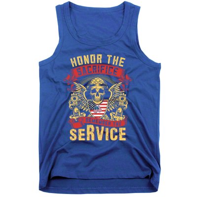 Honor The Sacrifice Remember The Service Proud Soldier Lover Gift Tank Top