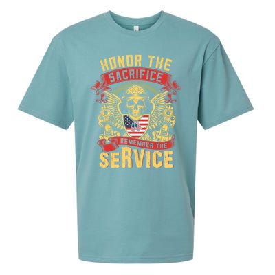 Honor The Sacrifice Remember The Service Proud Soldier Lover Gift Sueded Cloud Jersey T-Shirt