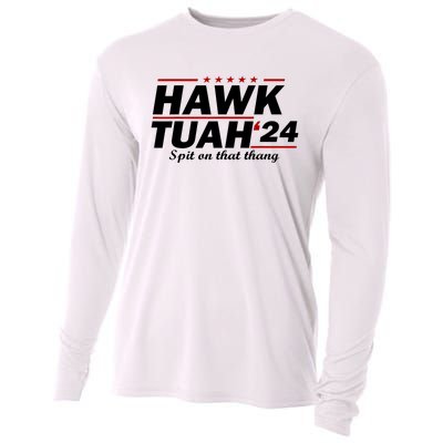 Hawk Tush Spit On That Thing Parody Presidential Candidate Gift Cooling Performance Long Sleeve Crew