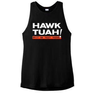 Hawk Tuah Spit On That That Thang Adult Humor Iykyk Ladies PosiCharge Tri-Blend Wicking Tank