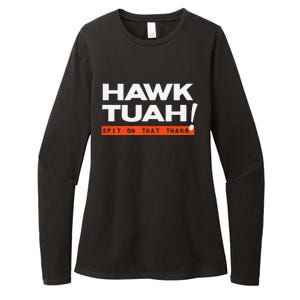 Hawk Tuah Spit On That That Thang Adult Humor Iykyk Womens CVC Long Sleeve Shirt