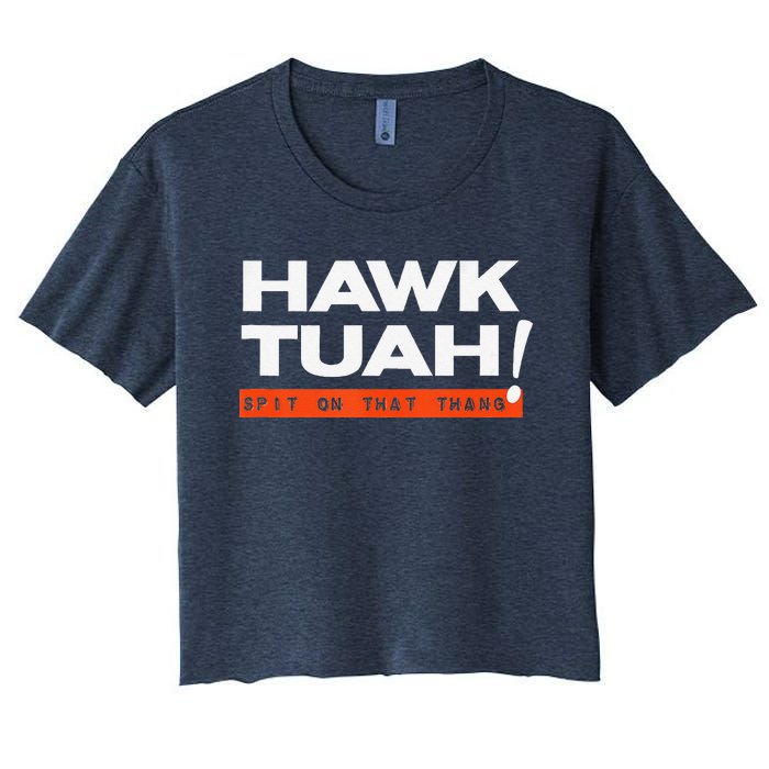 Hawk Tuah Spit On That That Thang Adult Humor Iykyk Women's Crop Top Tee