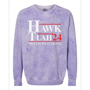 Hawk Tush Spit On That Thang Viral Election Parody Colorblast Crewneck Sweatshirt