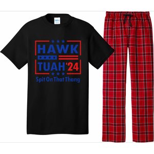 Hawk Tush Spit On That Thing 2024 Parody Election Usa Flag Pajama Set