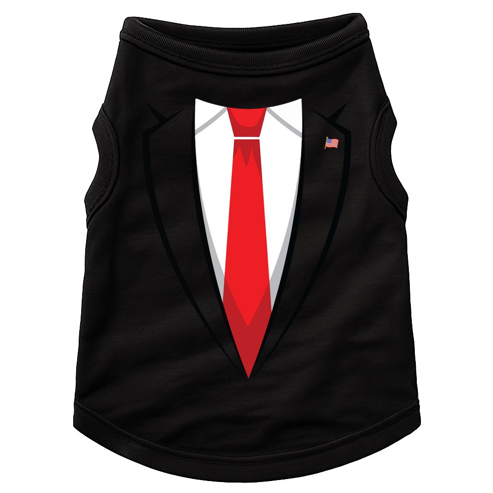 Halloween Trump Suit Us President Easy Costume Doggie Tank