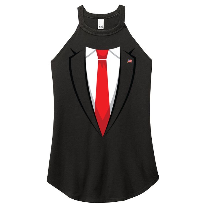 Halloween Trump Suit Us President Easy Costume Women's Perfect Tri Rocker Tank