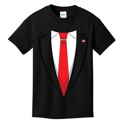 Halloween Trump Suit Us President Easy Costume Kids T-Shirt