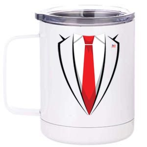 Halloween Trump Suit Us President Easy Costume 12 oz Stainless Steel Tumbler Cup