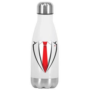 Halloween Trump Suit Us President Easy Costume Stainless Steel Insulated Water Bottle