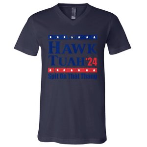 Hawk Tush Spit On That Thing Funny Viral Saying V-Neck T-Shirt