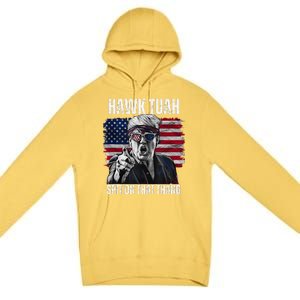 Hawk Tush Spit On That Thing Funny Premium Pullover Hoodie