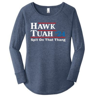 Hawk Tush Spit On That Thing Presidential Candidate Parody Women's Perfect Tri Tunic Long Sleeve Shirt