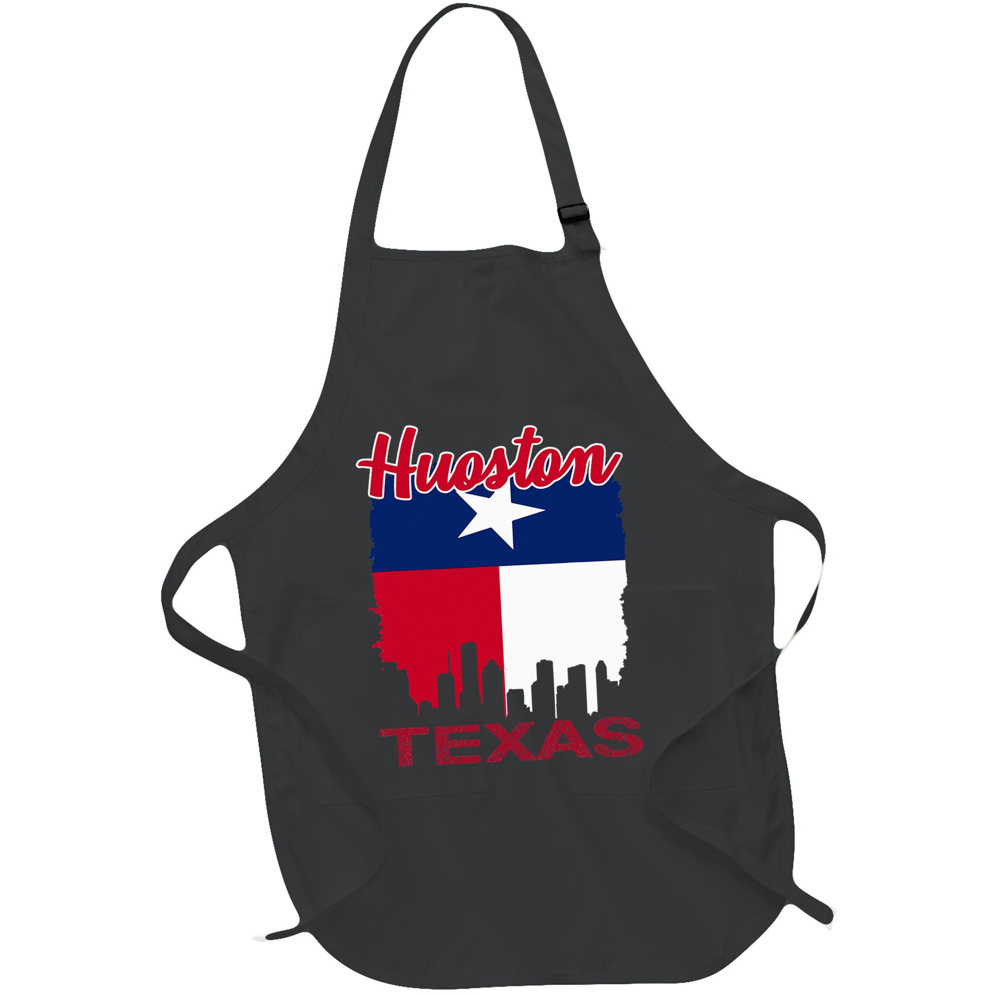 Houston Texas Skyline Vintage Houston Texas Flag Apron