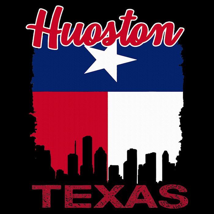 Houston Texas Skyline Vintage Houston Texas Flag T-Shirt