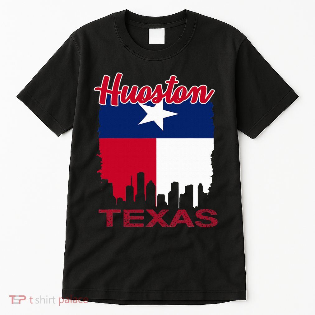 Houston Texas Skyline Vintage Houston Texas Flag Tall T-Shirt