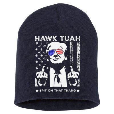 Hawk Tush Spit On That Thing Funny Short Acrylic Beanie