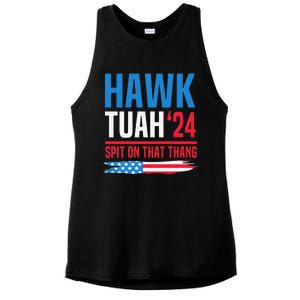 Hawk Tush Spit On That Thing Presidential Candidate Parody Ladies PosiCharge Tri-Blend Wicking Tank