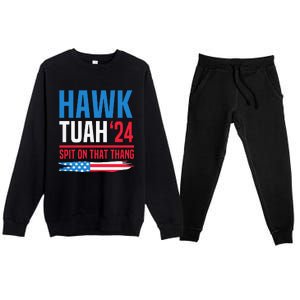 Hawk Tush Spit On That Thing Presidential Candidate Parody Premium Crewneck Sweatsuit Set