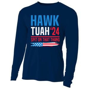 Hawk Tush Spit On That Thing Presidential Candidate Parody Cooling Performance Long Sleeve Crew