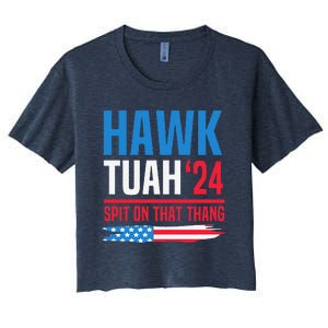 Hawk Tush Spit On That Thing Presidential Candidate Parody Women's Crop Top Tee