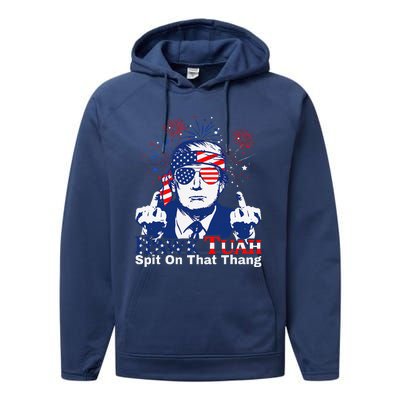 Hawk Tush Spit On That Thing Presidential Candidate Parody Performance Fleece Hoodie