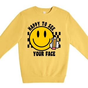 Happy To See Your Face School Premium Crewneck Sweatshirt