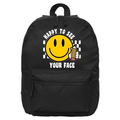 Happy To See Your Face School 16 in Basic Backpack