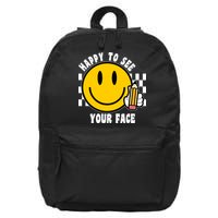 Happy To See Your Face School 16 in Basic Backpack