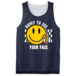 Happy To See Your Face School Mesh Reversible Basketball Jersey Tank