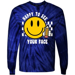 Happy To See Your Face School Tie-Dye Long Sleeve Shirt