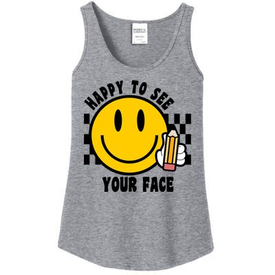 Happy To See Your Face School Ladies Essential Tank