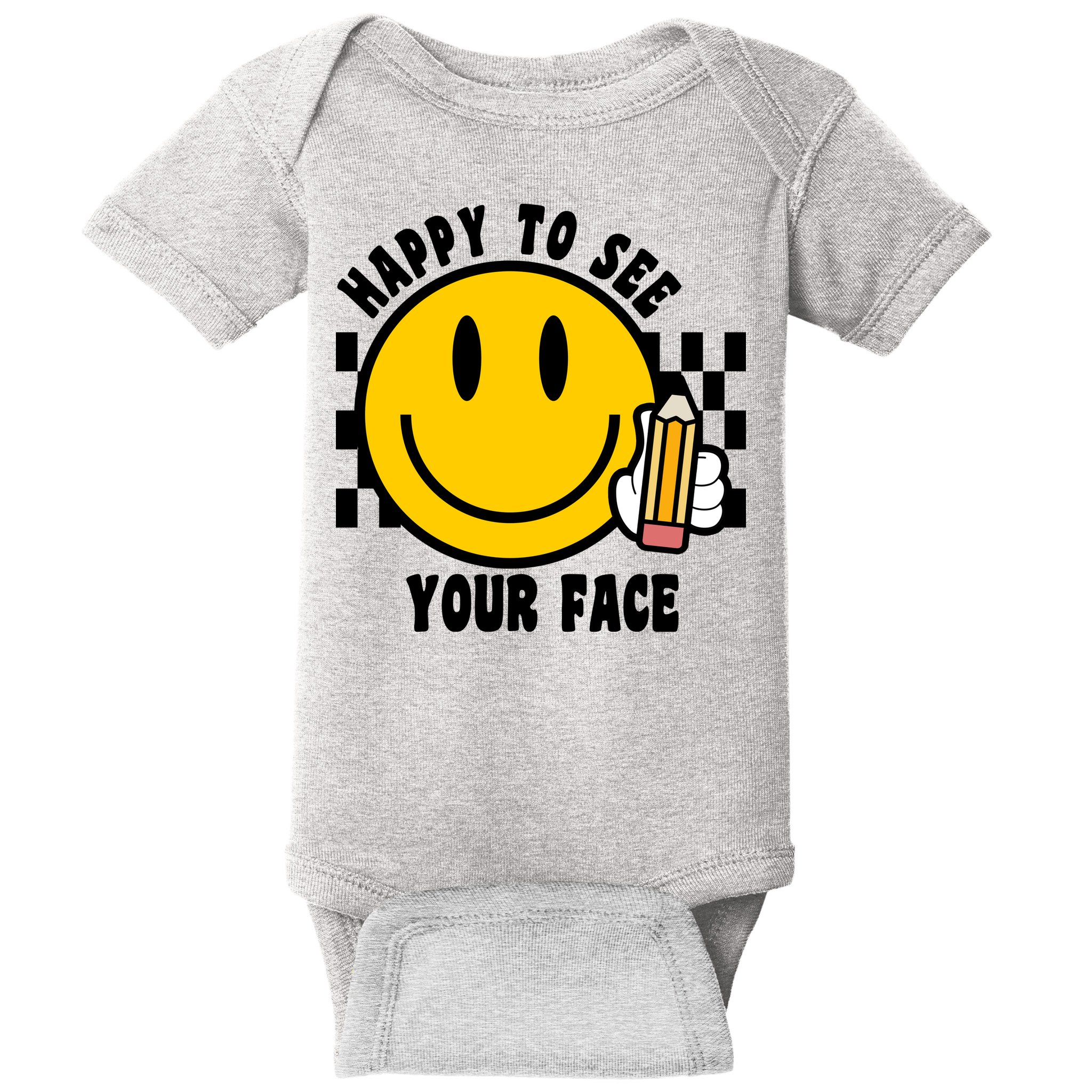 Happy To See Your Face School Baby Bodysuit