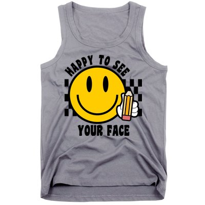 Happy To See Your Face School Tank Top