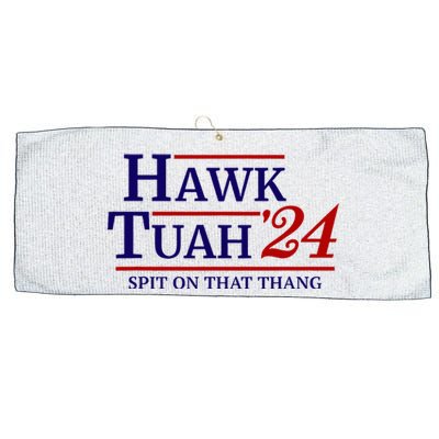 Hawk Tuah Spit On That Thang Retro Us Election Large Microfiber Waffle Golf Towel